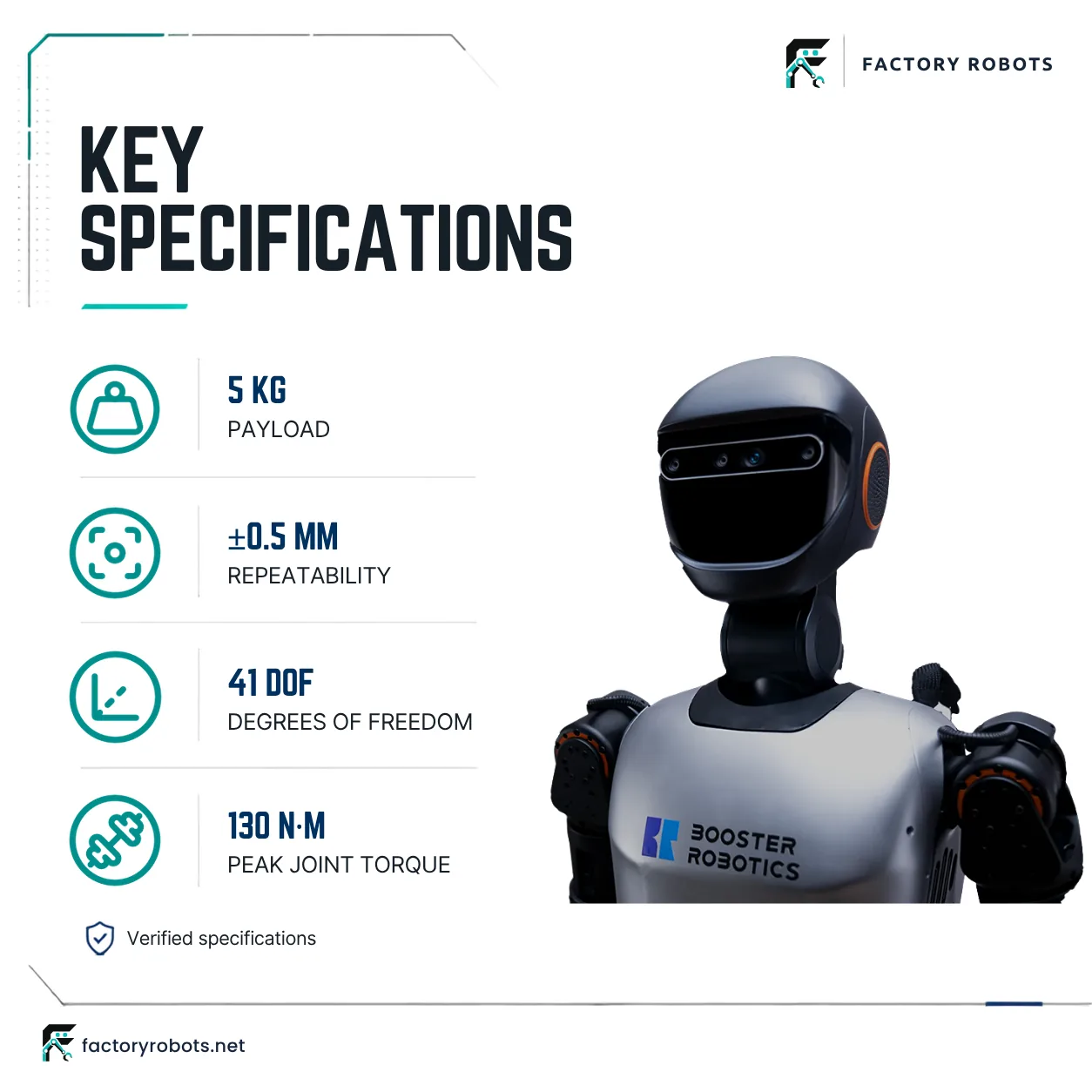 Booster Robotics T1 — humanoid development platform — key specifications