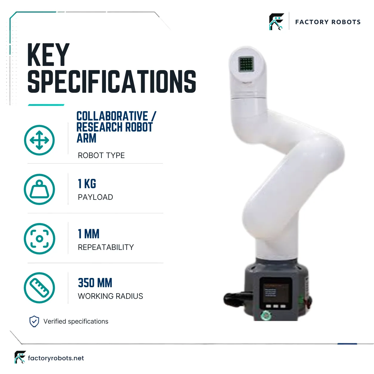 Elephant Robotics myCobot 320 M5 — collaborative robot arm — key specifications