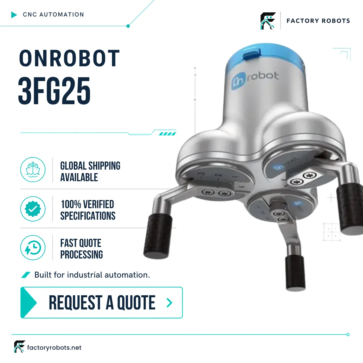 OnRobot 3FG25 — Electric gripper / CNC EOAT — product detail 6