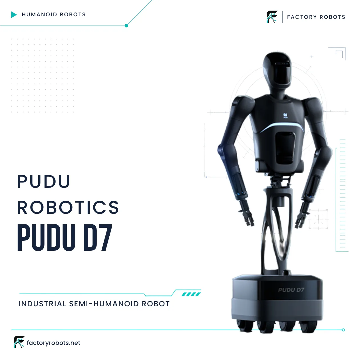 PUDU D7 — industrial semi-humanoid robot — product image